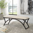 Modern Accents Upholstered Textured Arched Frame Bench