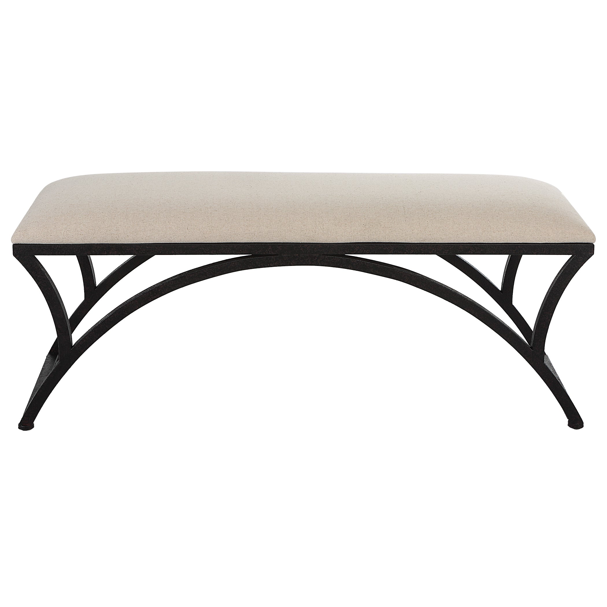 Modern Accents Upholstered Textured Arched Frame Bench