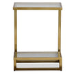 Uttermost Musing Brushed Brass Accent Table