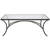 Uttermost Alayna Black Metal & Glass Coffee Table