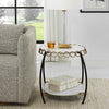 Uttermost Chainlink White Marble Side Table