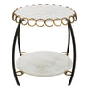 Uttermost Chainlink White Marble Side Table