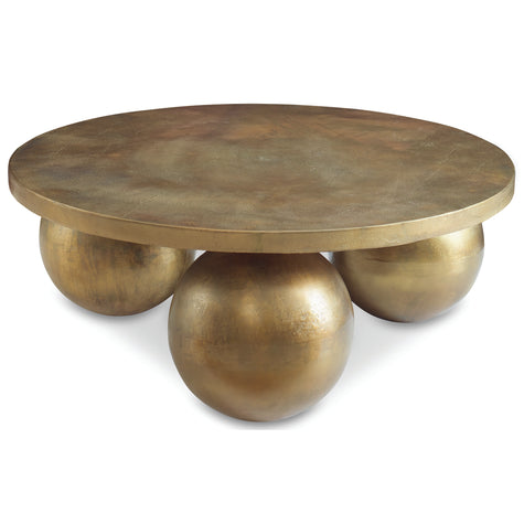 Uttermost Triplet Antique Brass Coffee Table