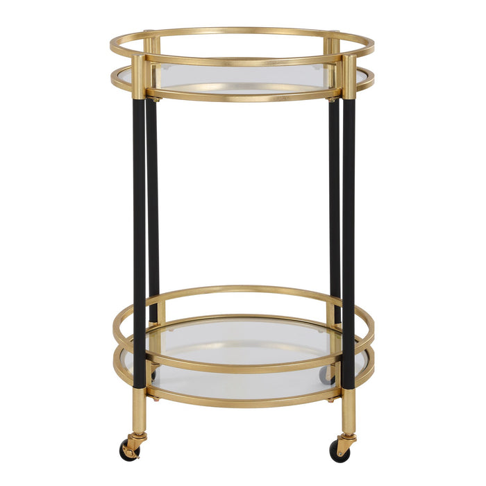 Uttermost Dolly Round Bar Cart