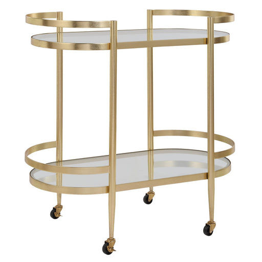 Uttermost Isabelle Gold Bar Cart