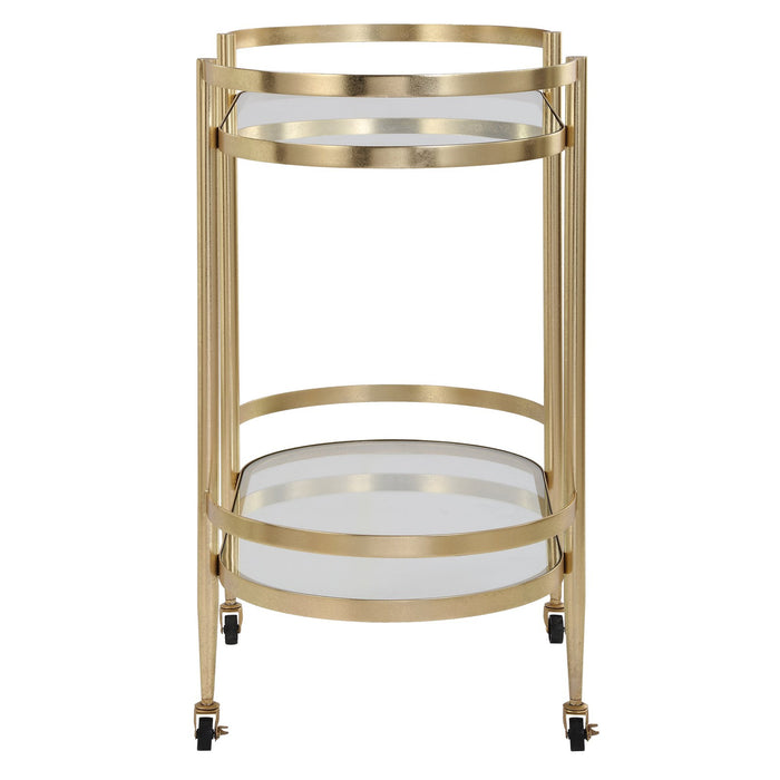 Uttermost Isabelle Gold Bar Cart