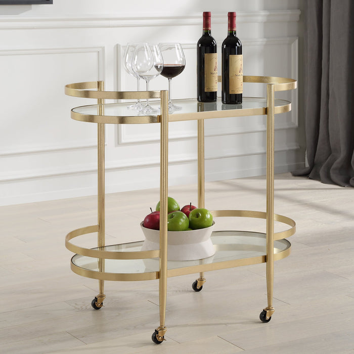 Uttermost Isabelle Gold Bar Cart