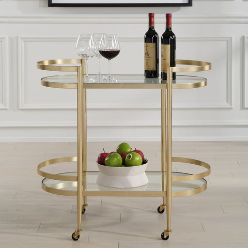 Uttermost Isabelle Gold Bar Cart