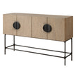 Uttermost Lunar 4 Door Elm Wood Cabinet