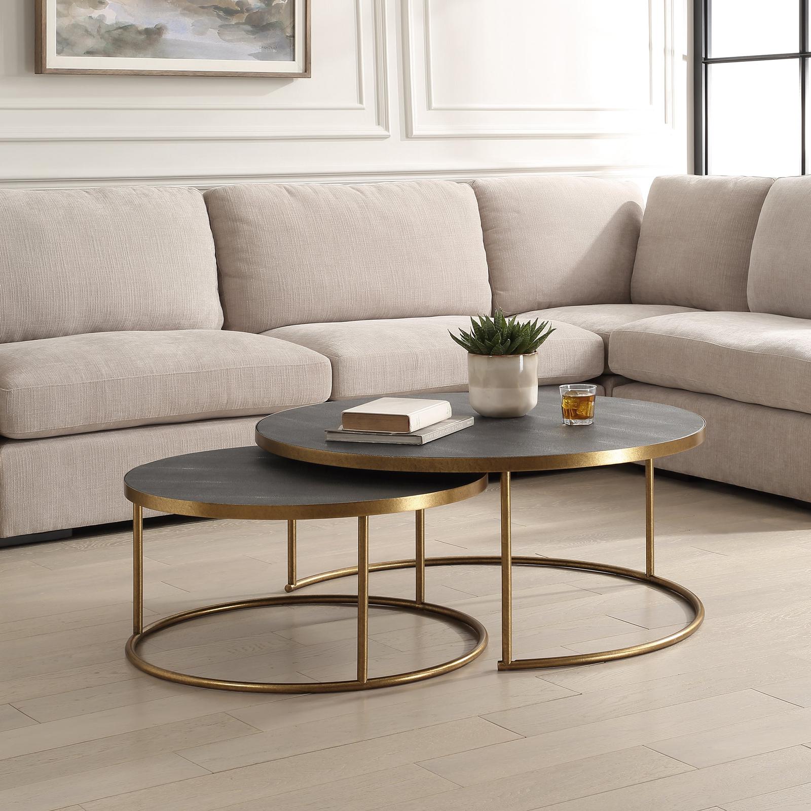 Uttermost Aragon Gray Nesting Cfee Tables - Set of 2