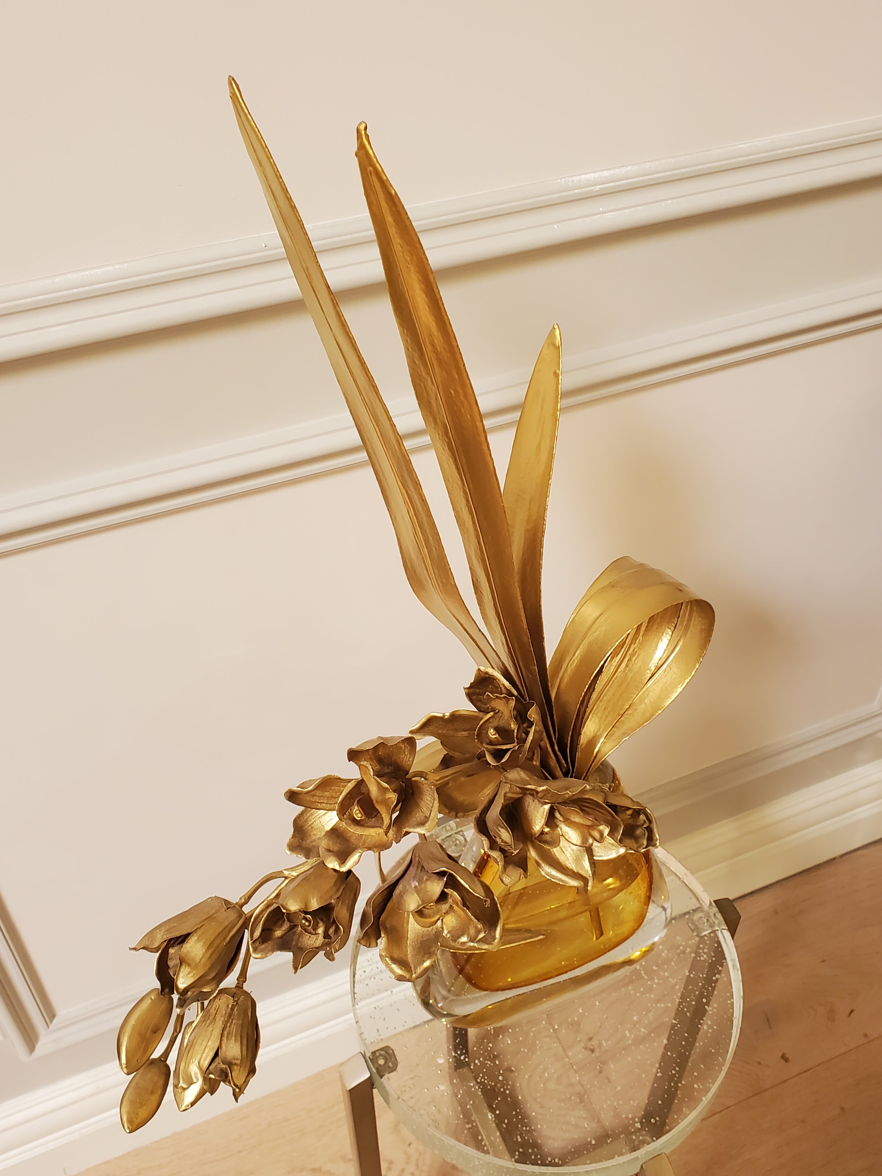 John Richard Gold Botanical / Vase Display Floor Sample