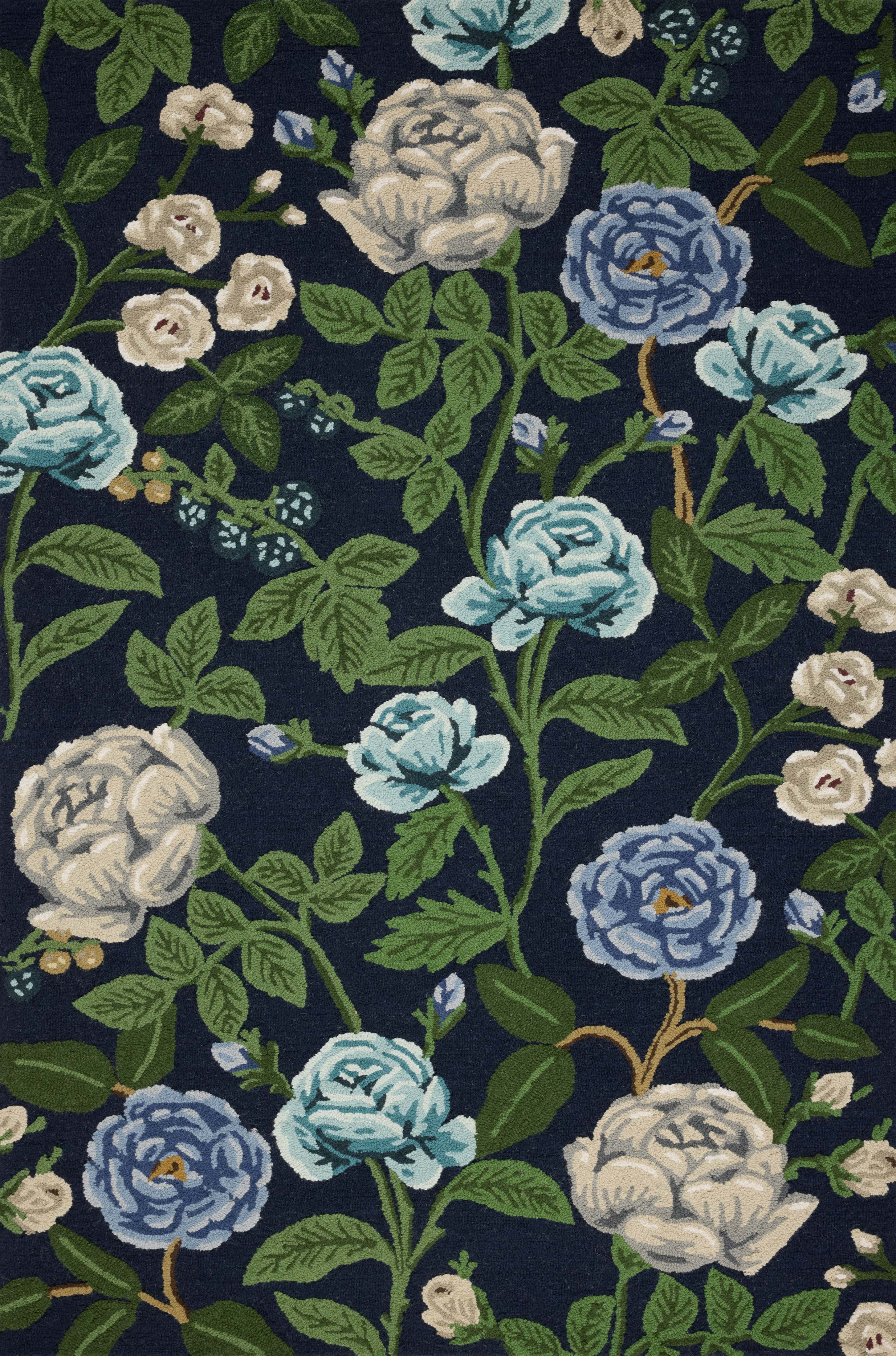 Rifle Paper Highgrove HIG-02 Rug Navy