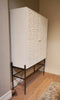 Jonathan Charles Pelagic Cast Metal Bar Cabinet Floor Sample