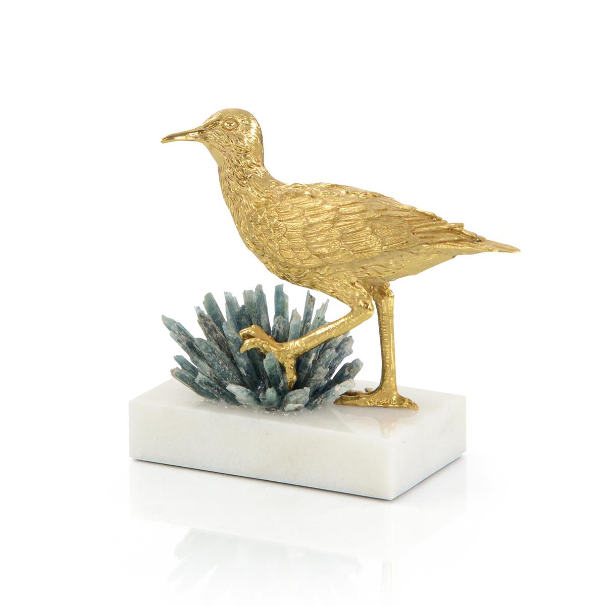 John Richard Brass Sea Gull And Cyanite Sculpture II