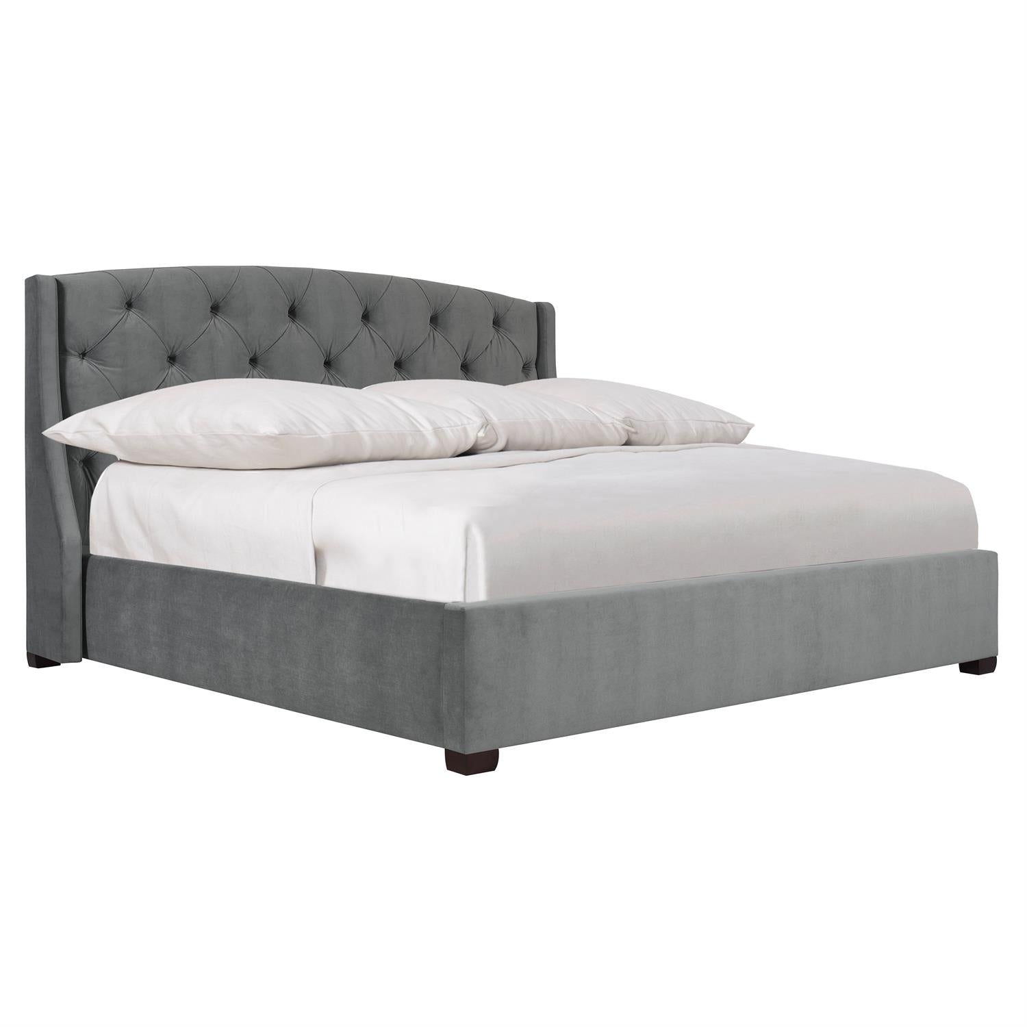 Bernhardt Interiors Jordan Button-Tufted Wing Bed 54