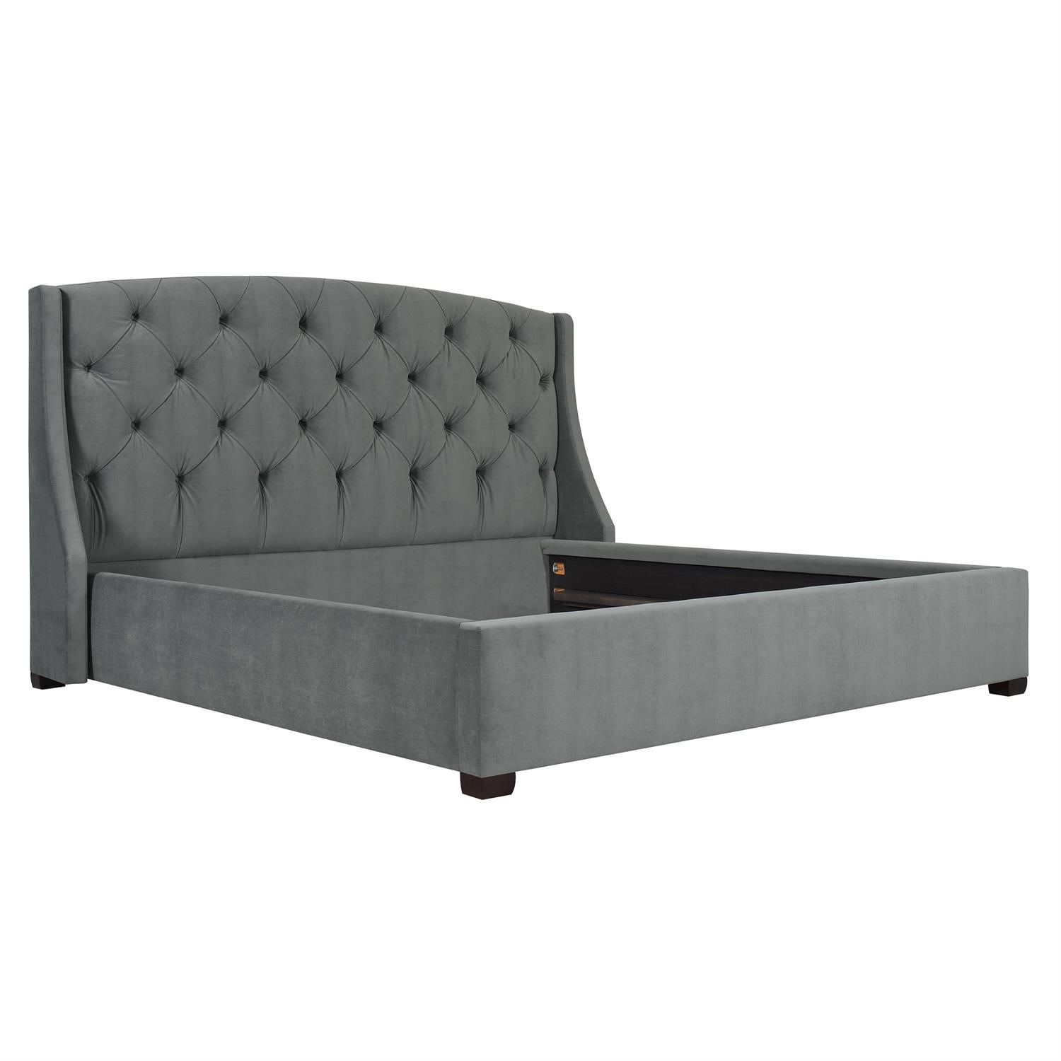 Bernhardt Interiors Jordan Button-Tufted Wing Bed 54