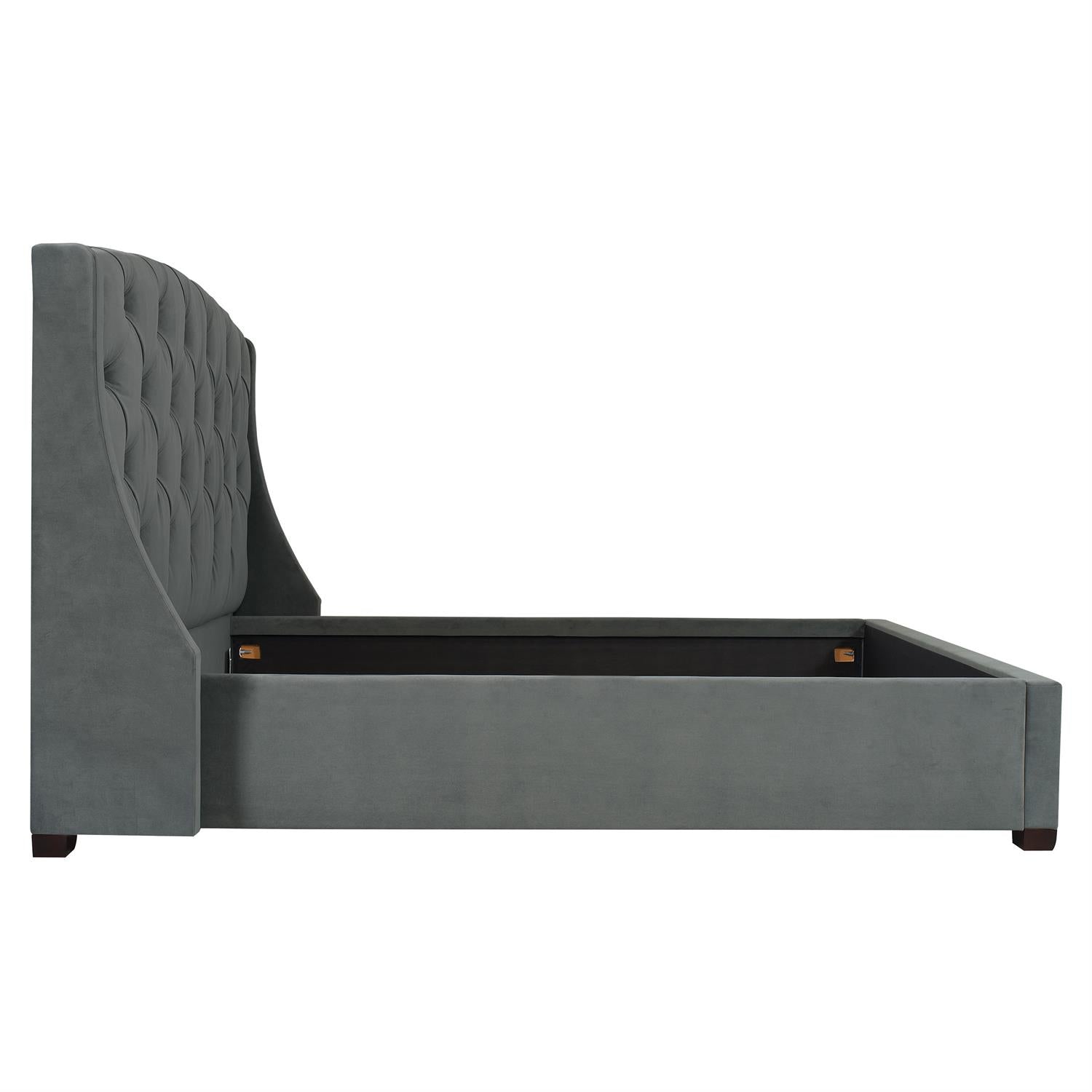 Bernhardt Interiors Jordan Button-Tufted Wing Bed 54