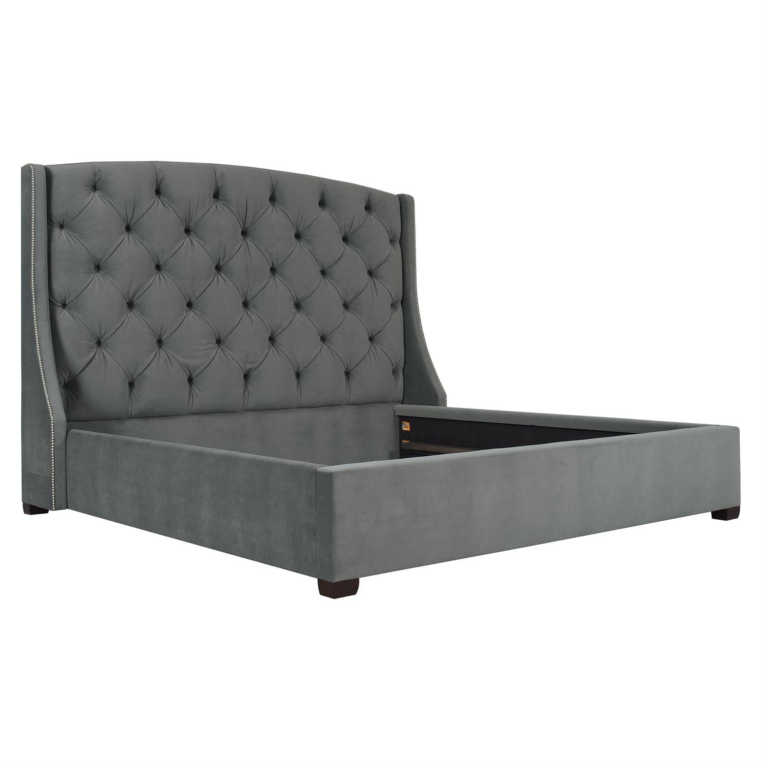 Bernhardt Interiors Jordan Button-Tufted Wing Bed 64