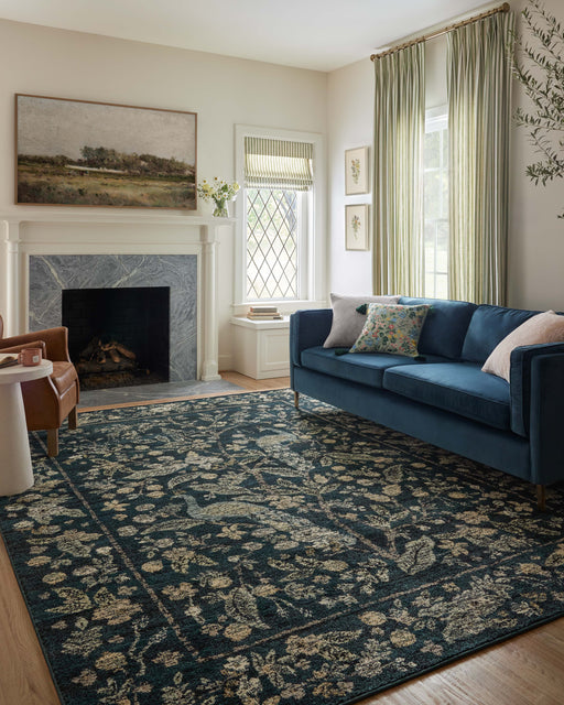 Rifle Paper Laurel LAU-05 Rug Navy