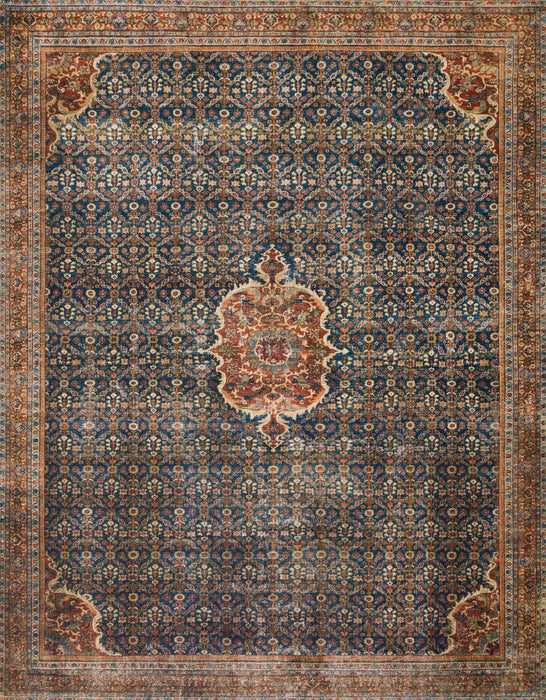 Loloi II Layla LAY-09 Cobalt Blue / Spice Rug