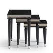 Michael Amini La Francaise Nesting Tables, Set of 3 - Black Ice