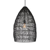 Uttermost Nandi 1 Light Woven Black Pendant