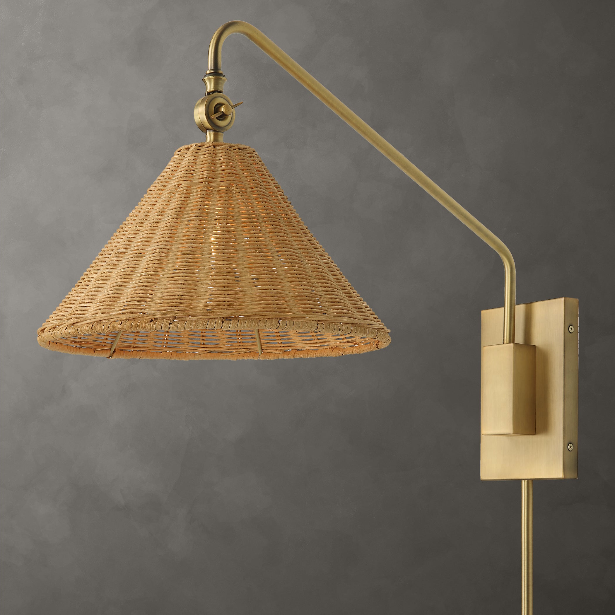 Uttermost Phuvinh 1 Light Rattan Shade Sconce