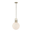 Uttermost Huch 1 Light White Glass Pendant