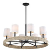 Uttermost Faiyam 8 Light Rattan Chandelier