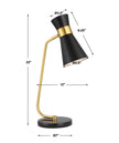 Modern Accents Unique Design Metal Cone-Shaped Desk Lamp