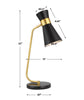 Modern Accents Unique Design Metal Cone-Shaped Desk Lamp