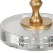 Modern Accents Elegant Metal Body Round Crystal Base Table Lamp - Set of 2