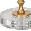 Modern Accents Elegant Metal Body Round Crystal Base Table Lamp - Set of 2