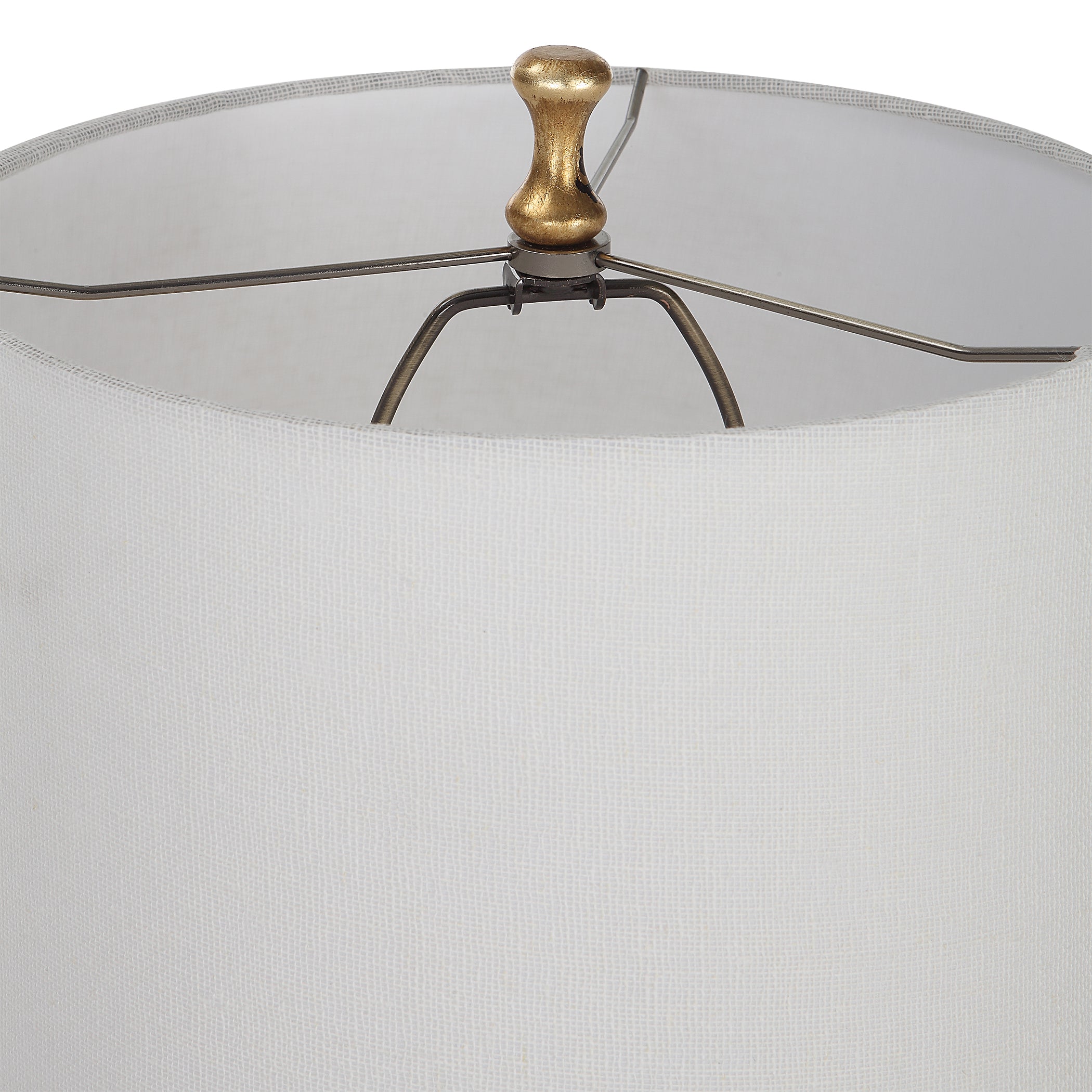 Modern Accents Elegant Metal Body Round Crystal Base Table Lamp - Set of 2