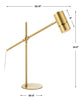 Modern Accents Contemporary Metal Base Desk Lamp