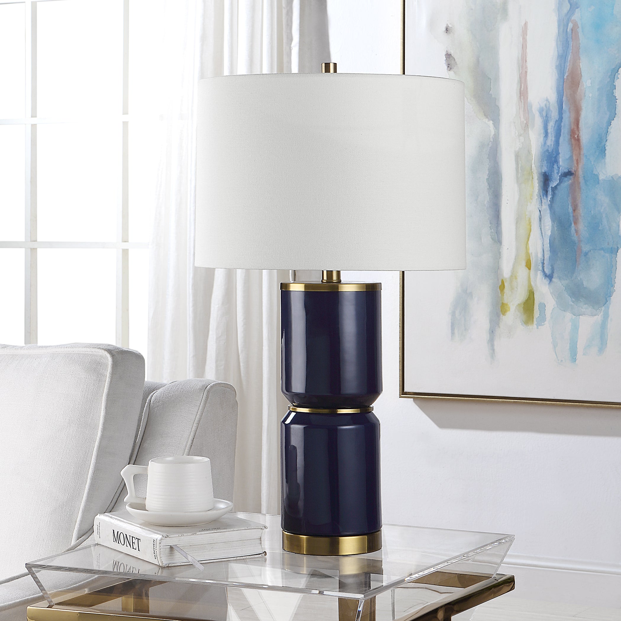 Modern Accents Gloss Ceramic Table Lamp
