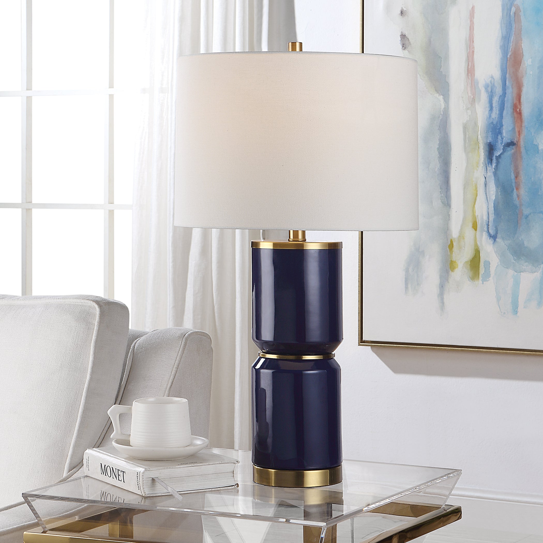 Modern Accents Gloss Ceramic Table Lamp
