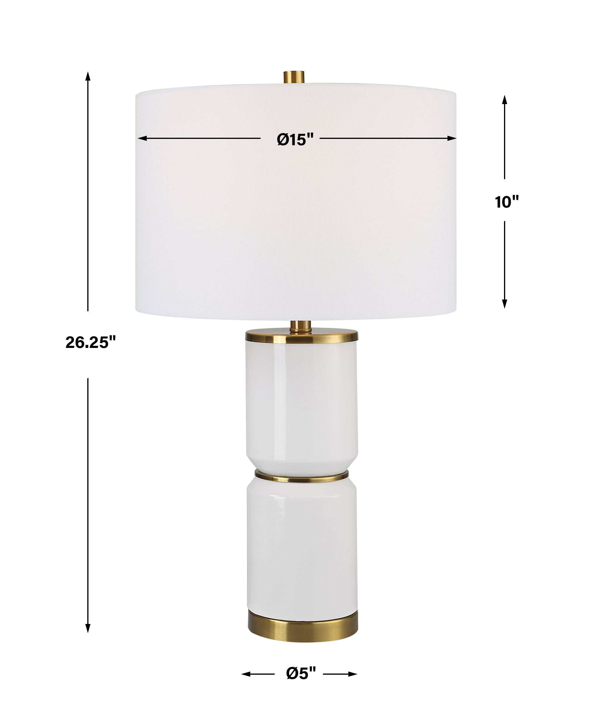 Modern Accents Gloss Ceramic Table Lamp