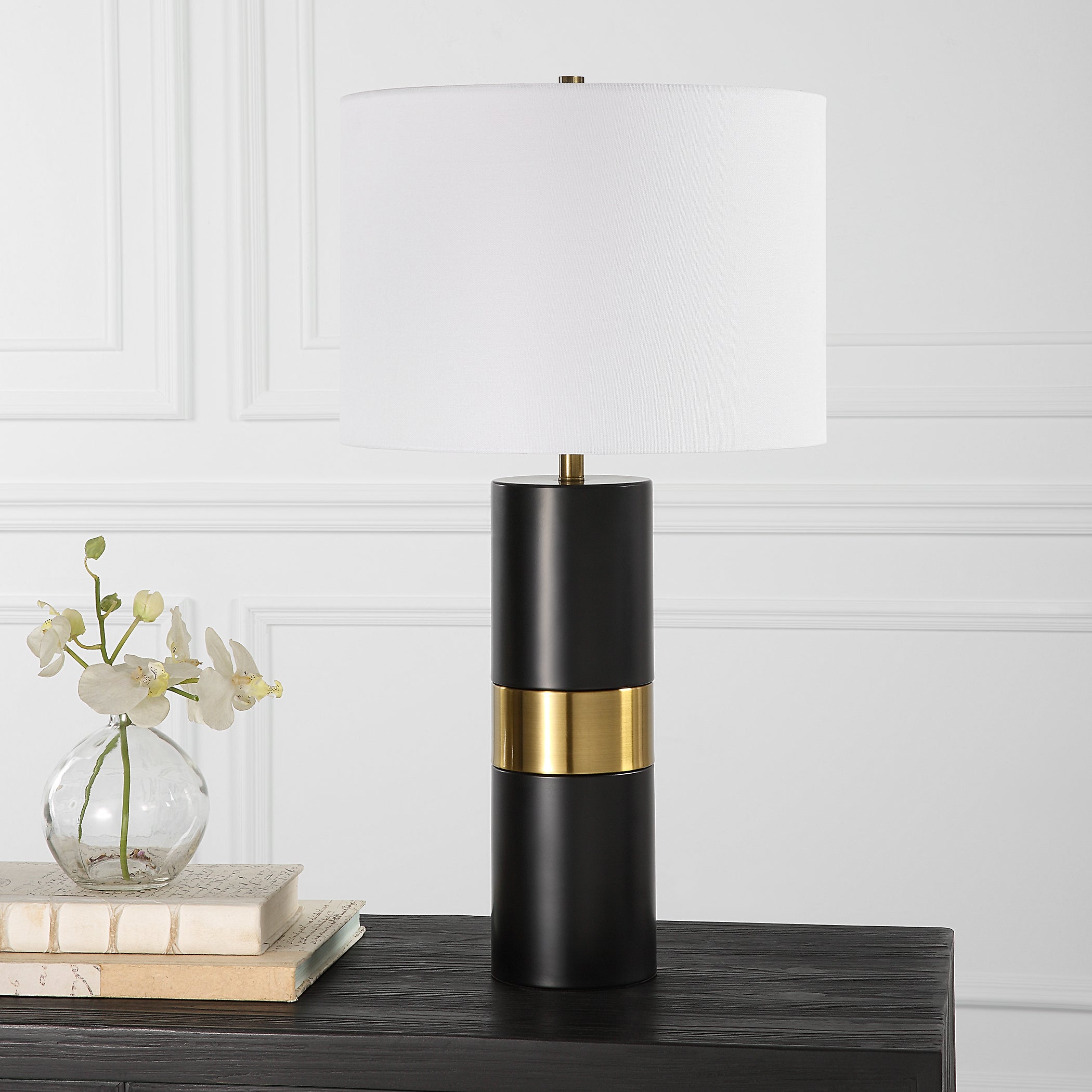 Modern Accents Round Metal Table Lamp