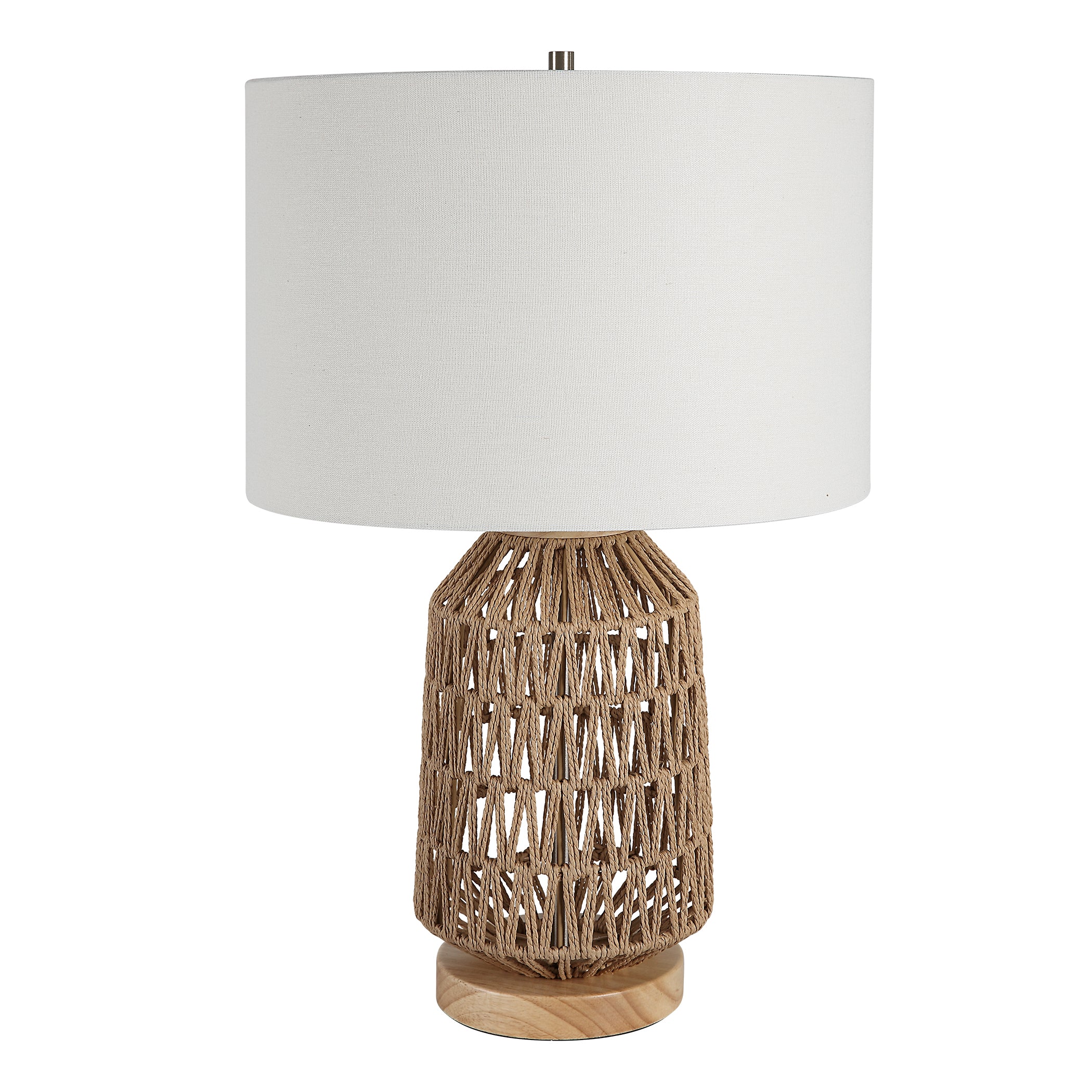 Modern Accents Woven Rope Casual Table Lamp