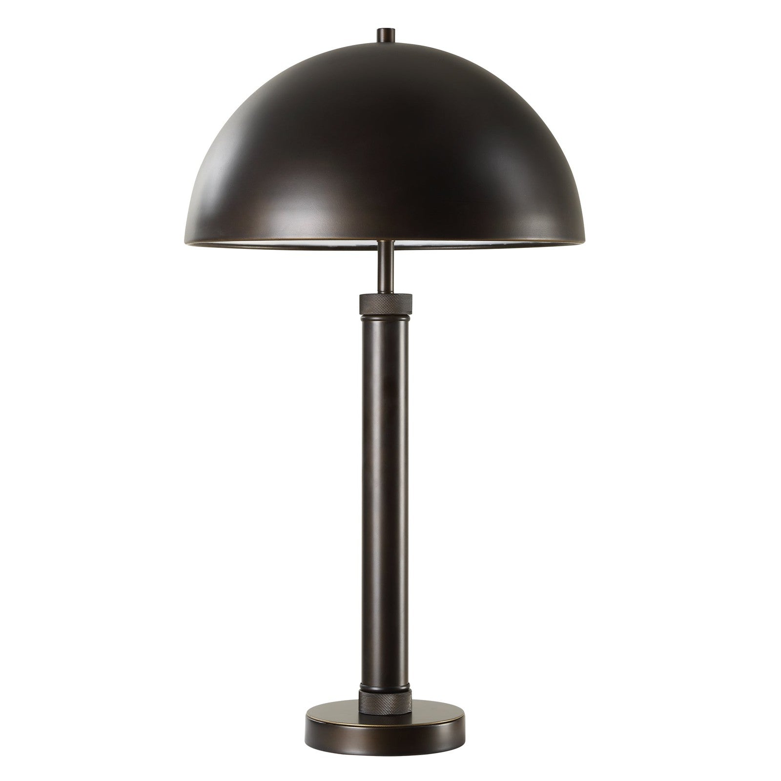 Modern Accents Knurling Adorns Top Table Lamp