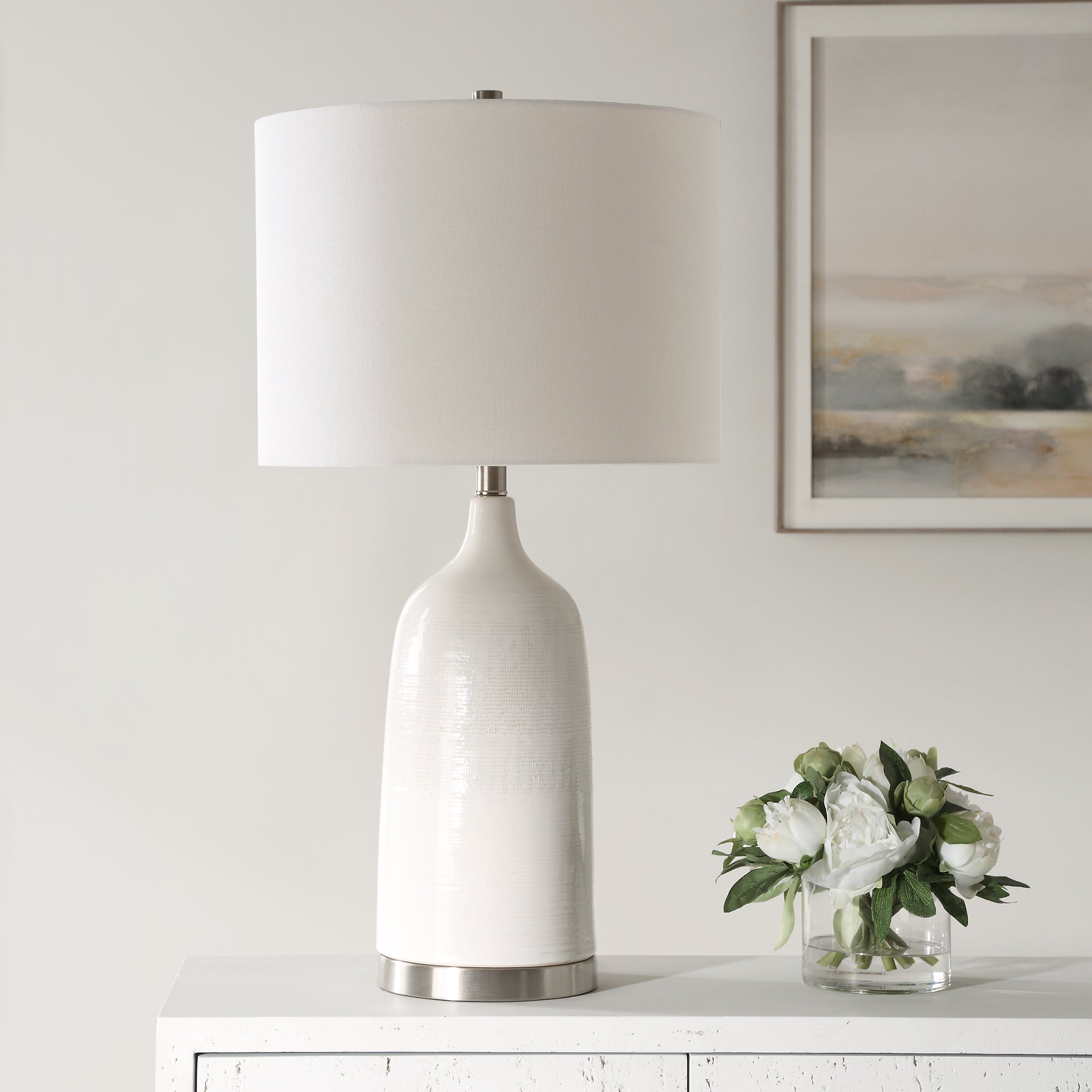 Modern Accents Textured Ceramic Table Lamp
