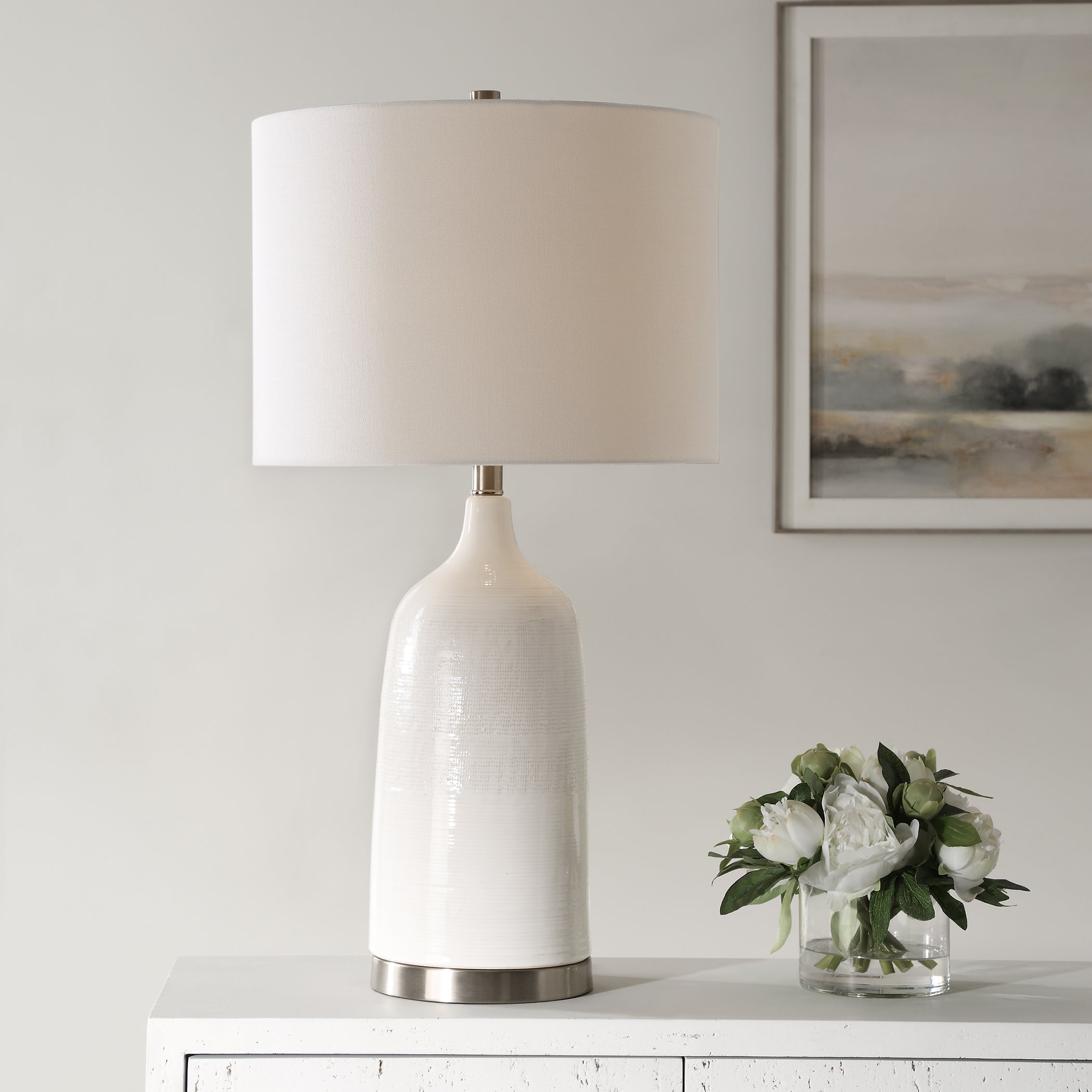 Modern Accents Textured Ceramic Table Lamp