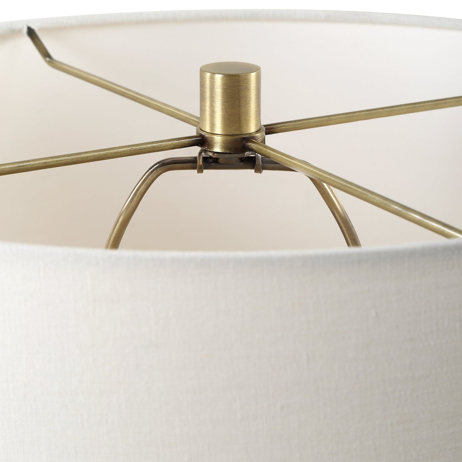 Uttermost Plinth White Marble Table Lamp