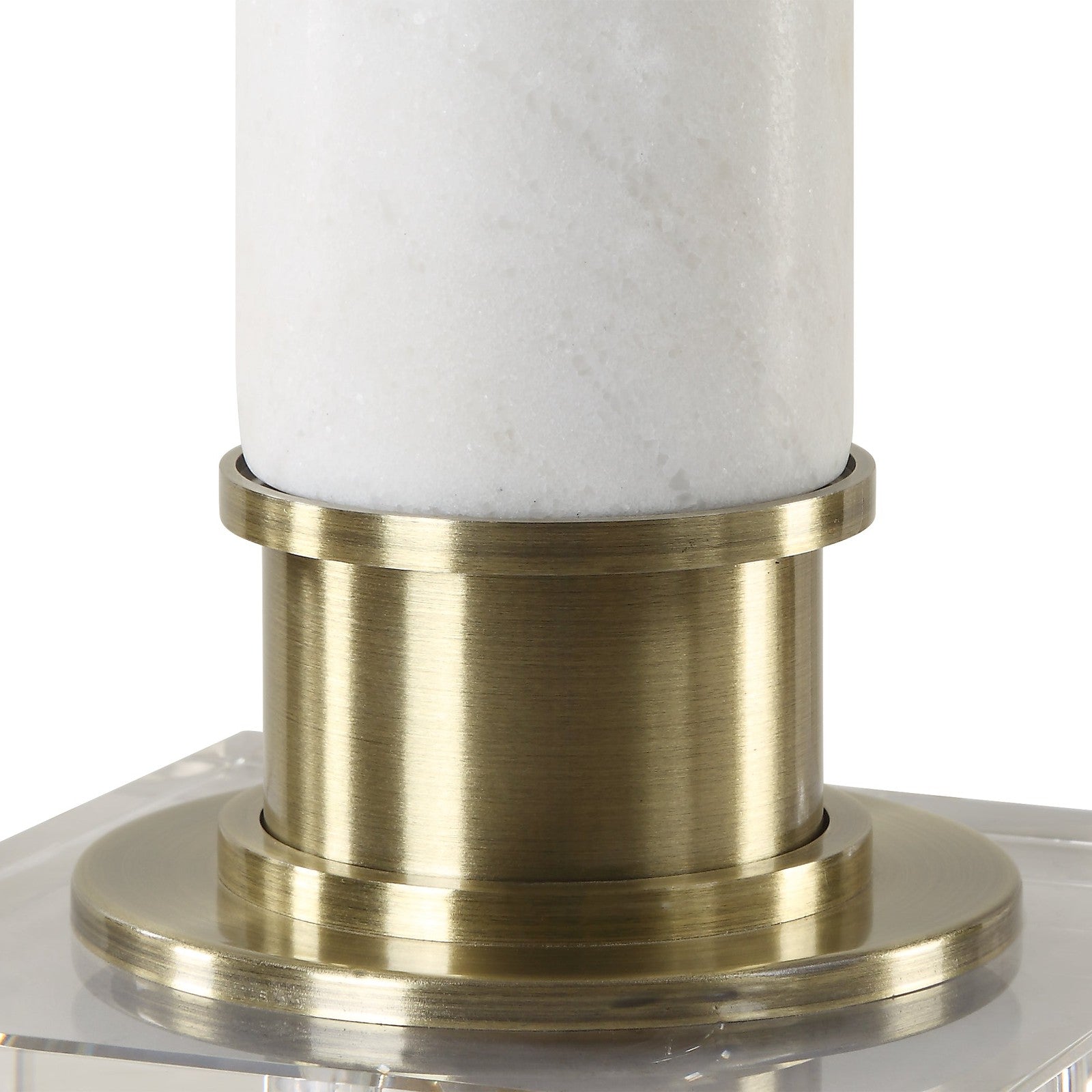 Uttermost Plinth White Marble Table Lamp