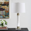 Uttermost Plinth White Marble Table Lamp