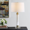 Uttermost Plinth White Marble Table Lamp