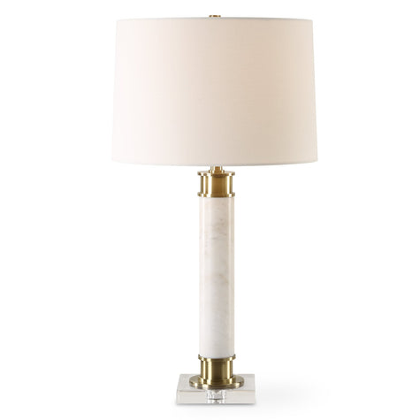 Uttermost Plinth White Marble Table Lamp