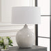 Uttermost Dribble White Glaze Table Lamp