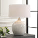 Uttermost Dribble White Glaze Table Lamp